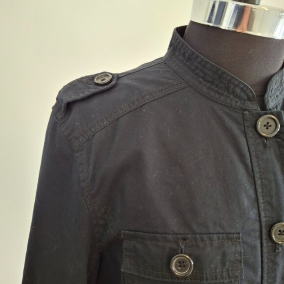 Vintage Womens Utility Military Cargo Jacket Sz L Unisex Cotton Casual Gorpcore - Picture 10 of 13